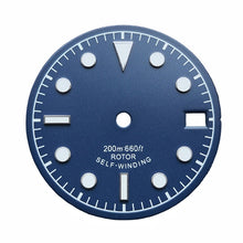 Dark blue and white military watch dial,