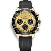 Corgeut Luxury Stainless Steel 40mm Daytona Luminous Hands VK63 Chronograph Men Wristwatch Quartz Watch