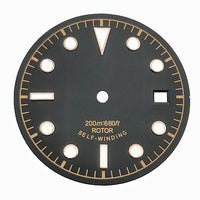Vintage Diver Watch Dial with Baton and Dot Indices for 8215 & NH35