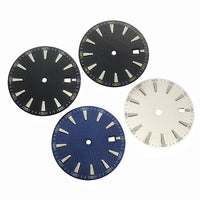 A dress watch with a four-color fluted dial and applied baton hour markers.