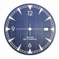 Blue striped pilot watch dial