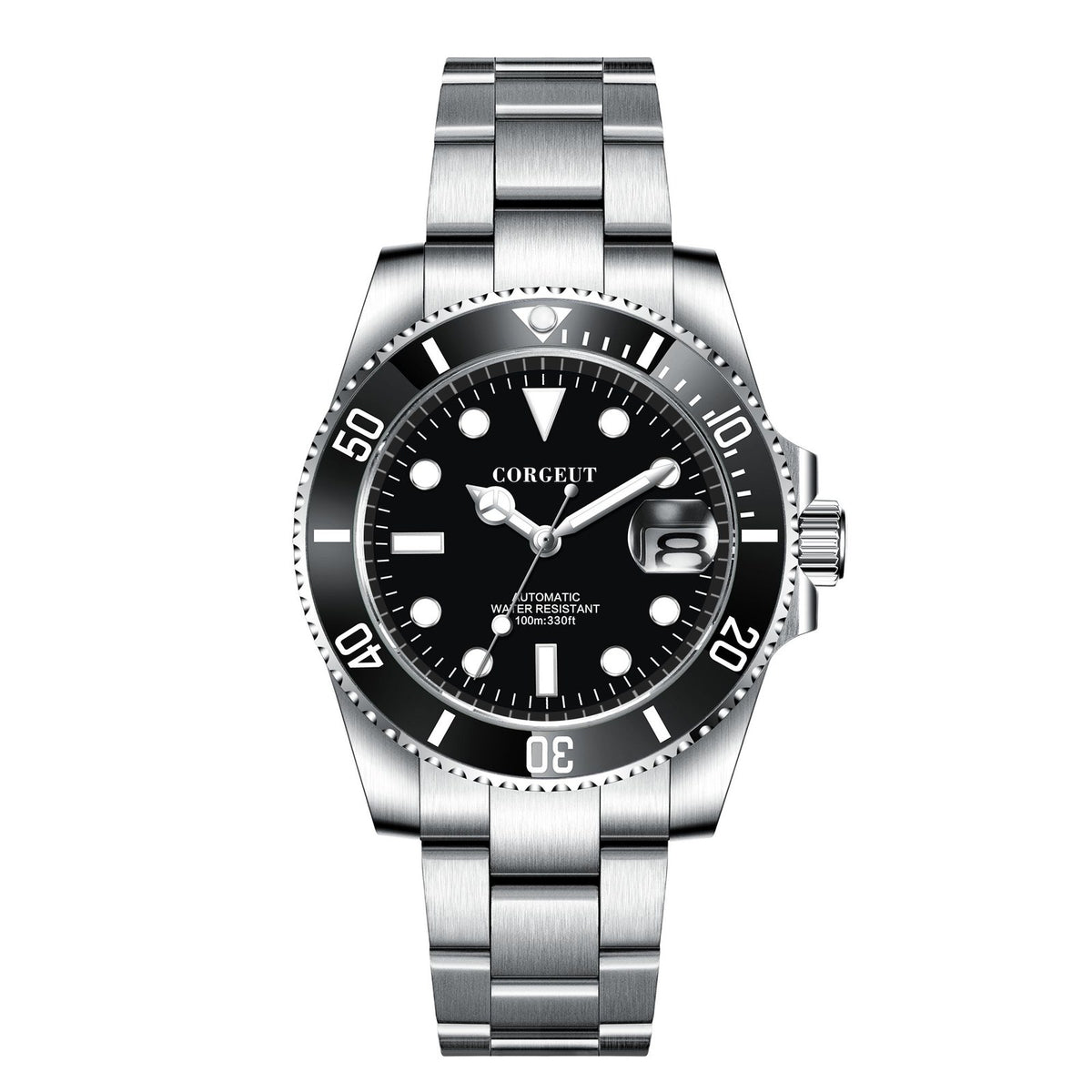Corgeut 6001G Inner Bezel Automatic Watch - front view