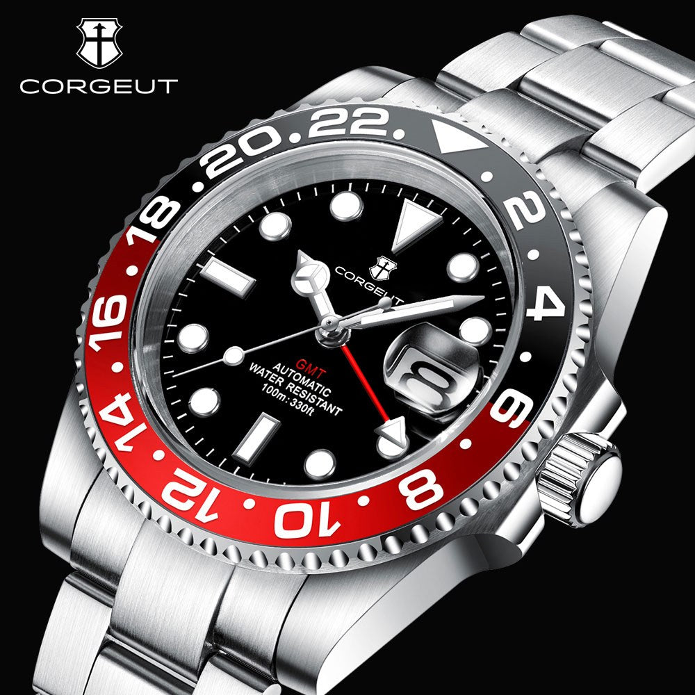 Corgeut 6001G Leather Automatic Watch