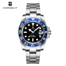 Corgeut 6001G Steel Bracelet Automatic Watch - front view