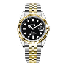 Corgeut 6002L Steel Round Bezel Matte Leather Automatic Watch