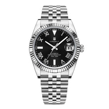Corgeut 6002L Steel Round Bezel Matte Leather Automatic Watch