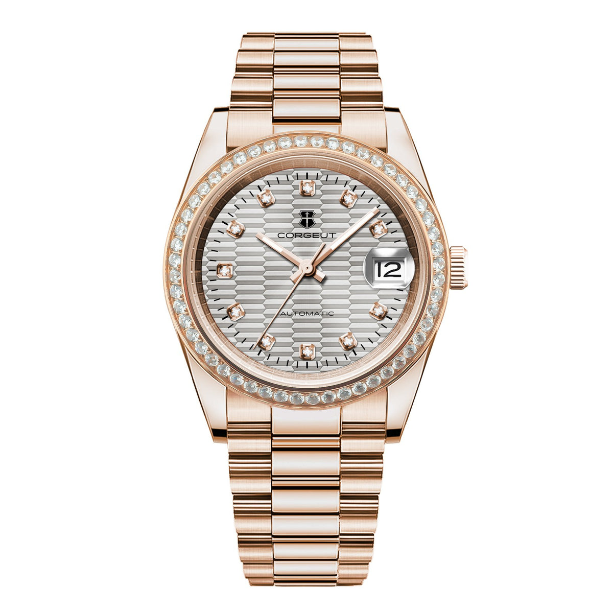 Corgeut 6002L Steel Leather Automatic Watch