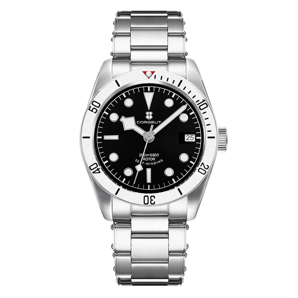 Corgeut 6003 Steel Steel Bracelet Automatic Watch