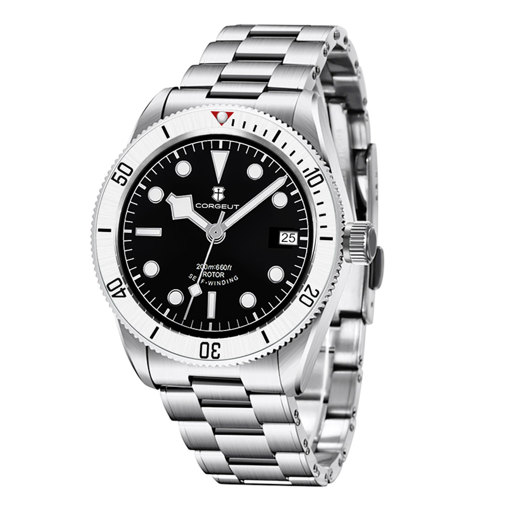 Corgeut 6003 Steel Steel Bracelet Automatic Watch