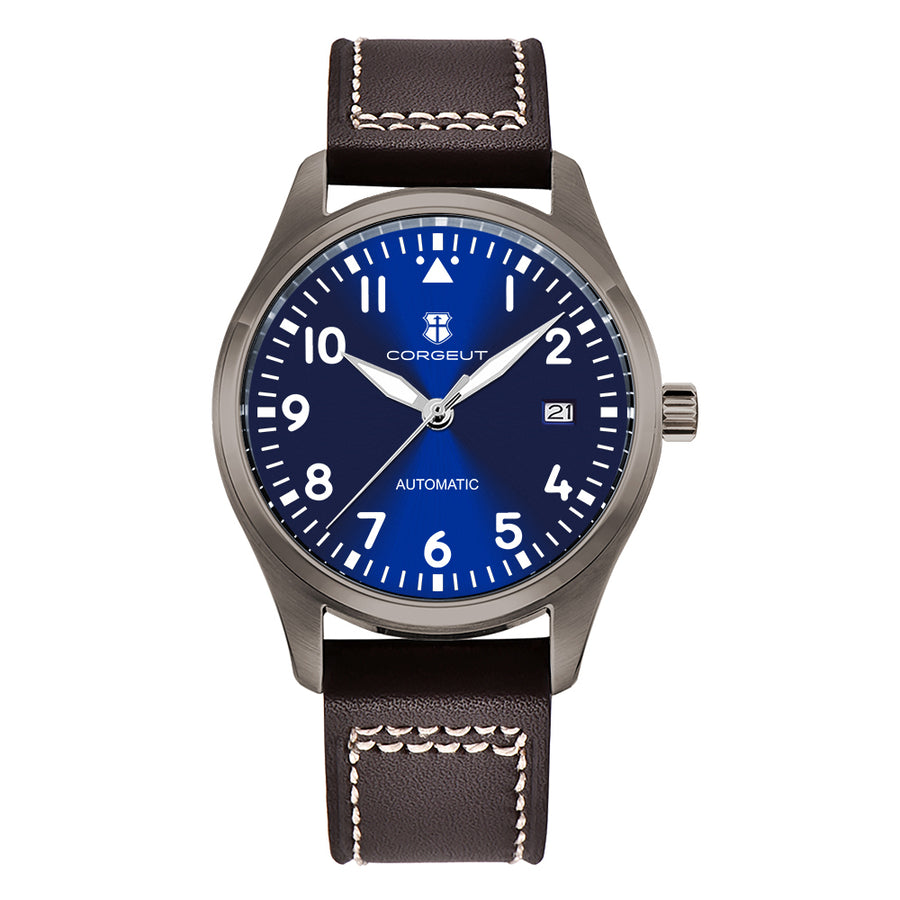 Corgeut 6015 Bronze Leather Automatic