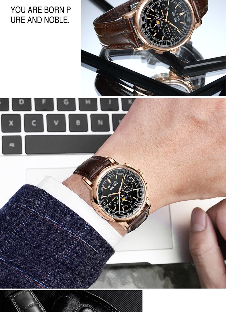Corgeut 6016 Multifunction Automatic Watch - view 20