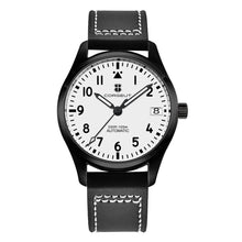 Corgeut 6015 Black PVD Leather Automatic Watch