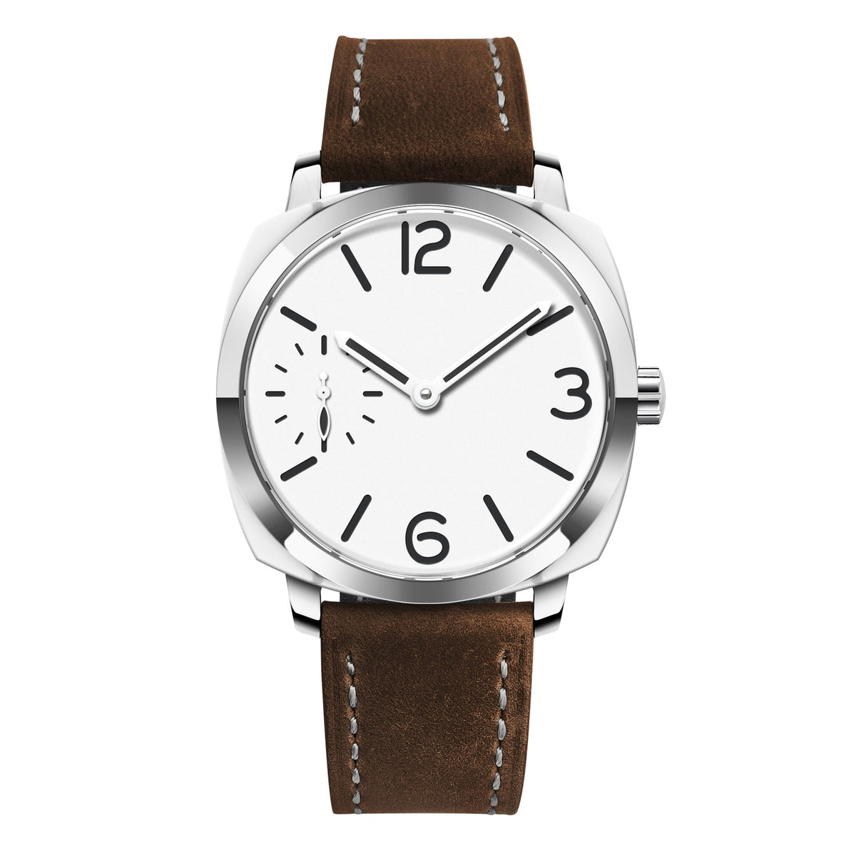 Corgeut 6029 Cushion Small Seconds Hand-Wound Mechanical Watch - front view