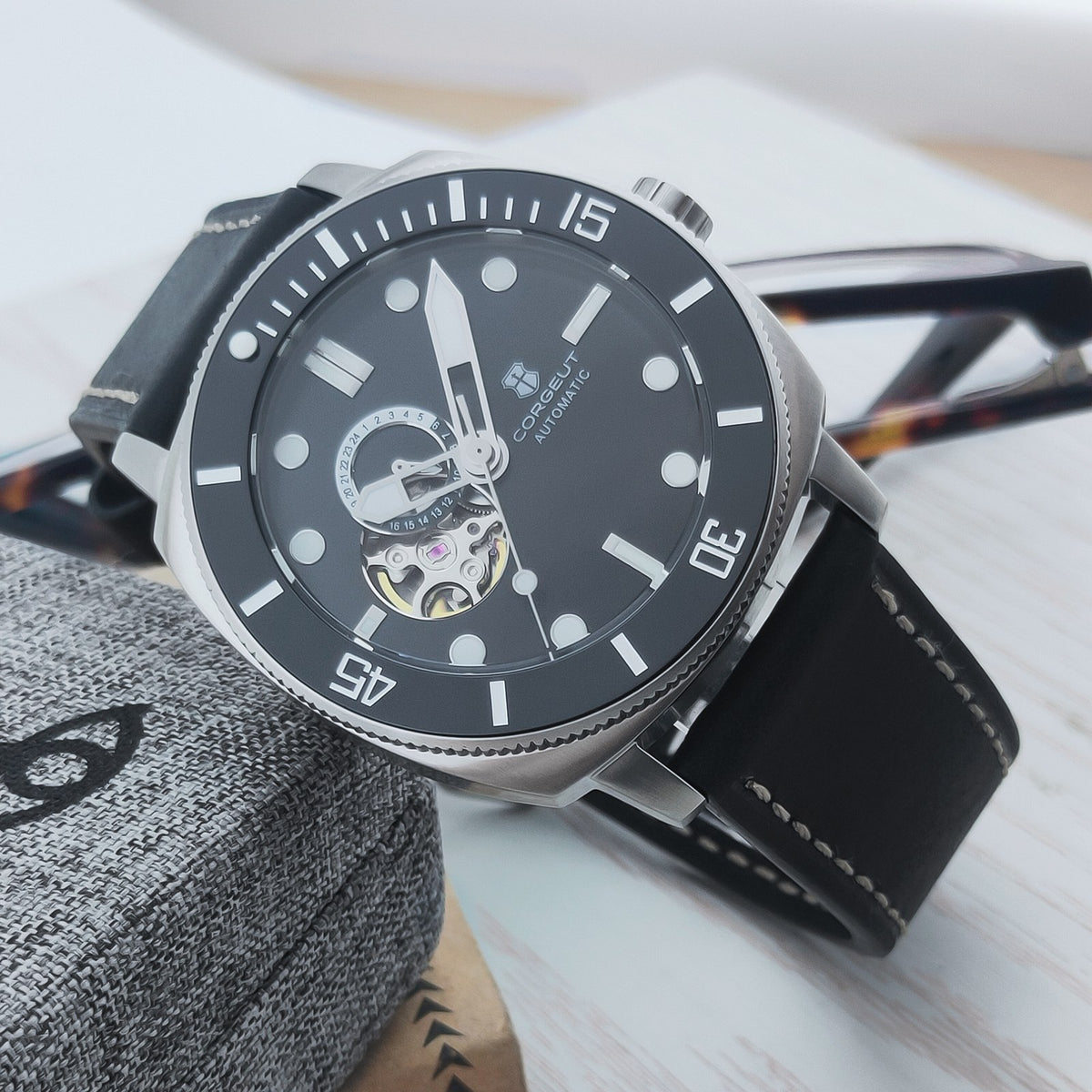 Corgeut 6030 Open-Heart Diver Automatic Watch - view 15