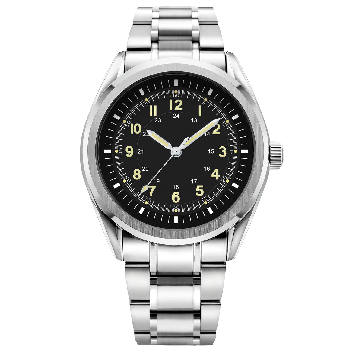 Corgeut 6031 Steel Steel Bracelet Automatic Watch