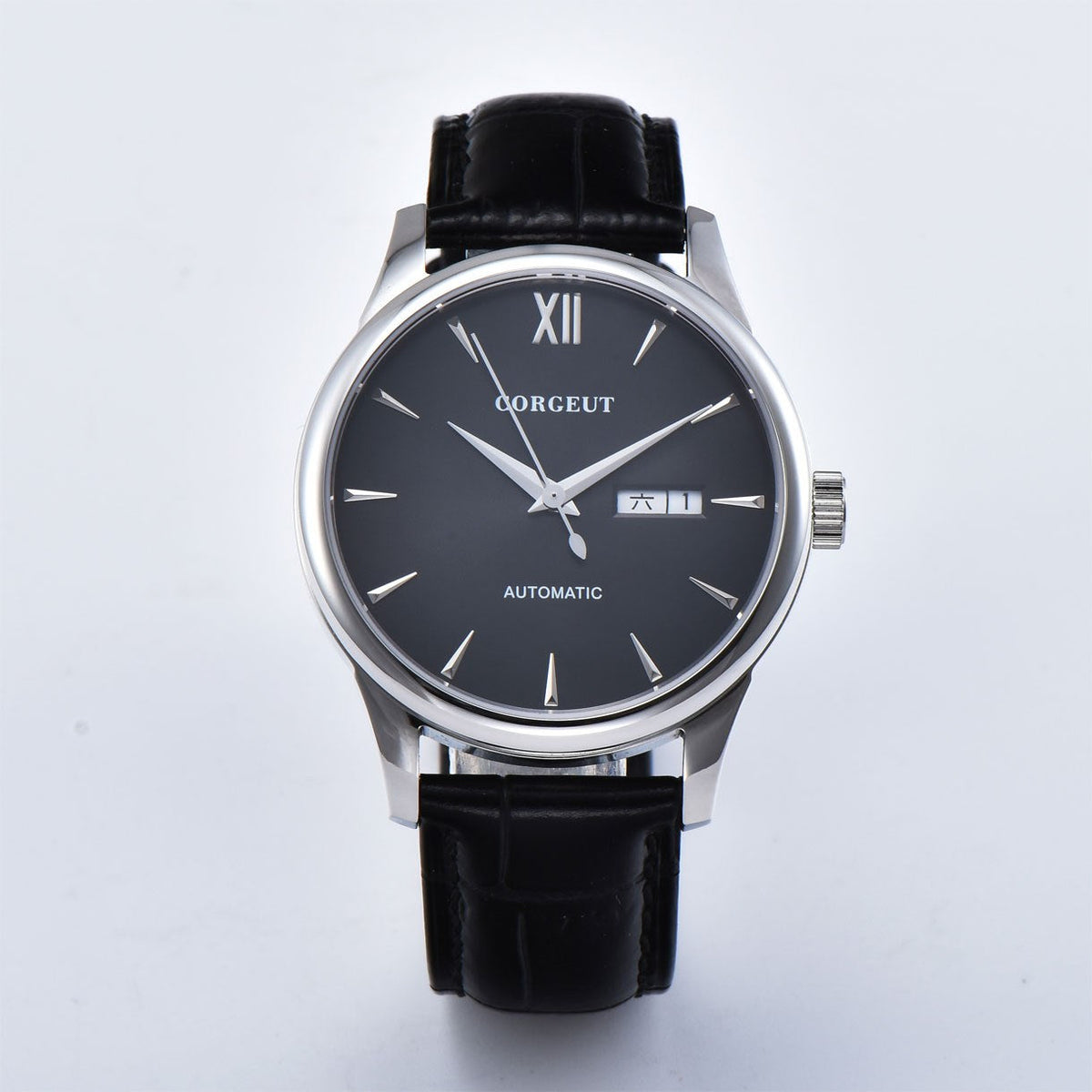 Corgeut 6636 Leather Automatic Watch