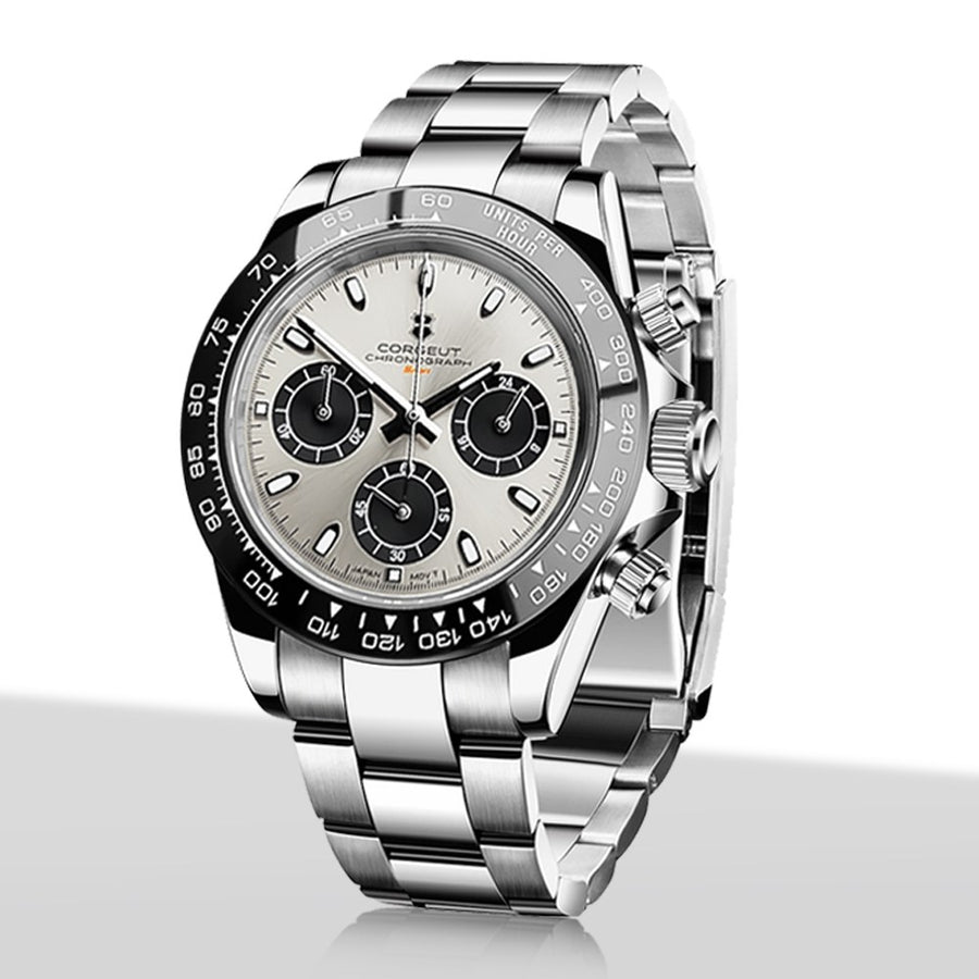 Corgeut 9002 Daytona Chronograph Quartz Watch - front view