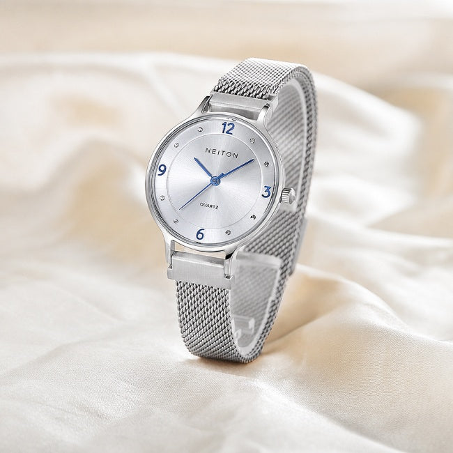 Custom Women's Quartz Watch neiton Minimalist Mesh Strap Watch