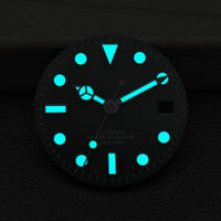 Luminous diving watch dial scene image