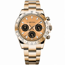 Quartz watch with an orange dial