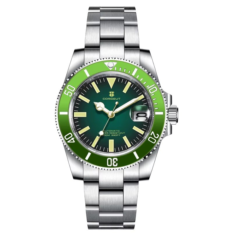 Corgeut 6001G Steel Matte Leather Automatic