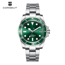 Corgeut 6001L Steel Matte Leather Automatic Watch