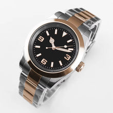 Corgeut 6002G Two-Tone Rose Matte Leather Automatic Watch