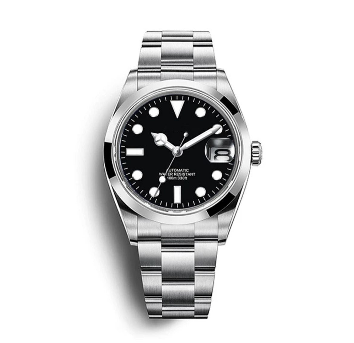 Corgeut 6002G Steel Slanted Bezel Matte Leather Automatic