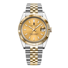 Corgeut 6002L Two-Tone Gold Fluted Bezel Jubilee Automatic Watch