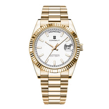 Corgeut 6002L Gold Fluted Bezel President Automatic