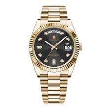 Corgeut 6002L Gold Fluted Bezel President Automatic Watch