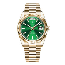 Corgeut 6002L Gold Fluted Bezel President Automatic