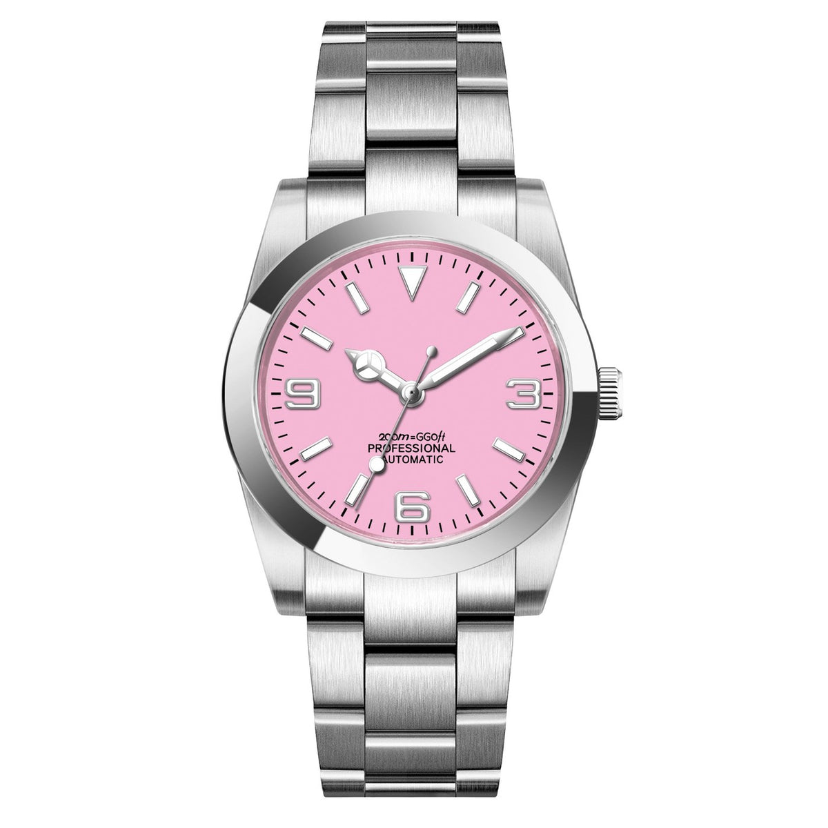 Corgeut 6002L Steel Slanted Bezel Matte Leather Automatic