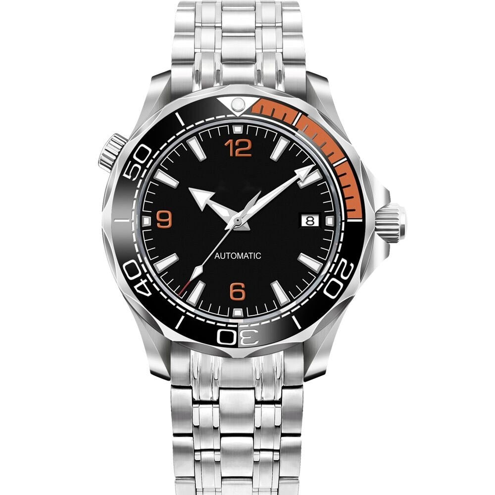 Corgeut 6008 Steel Steel Bracelet Automatic Watch