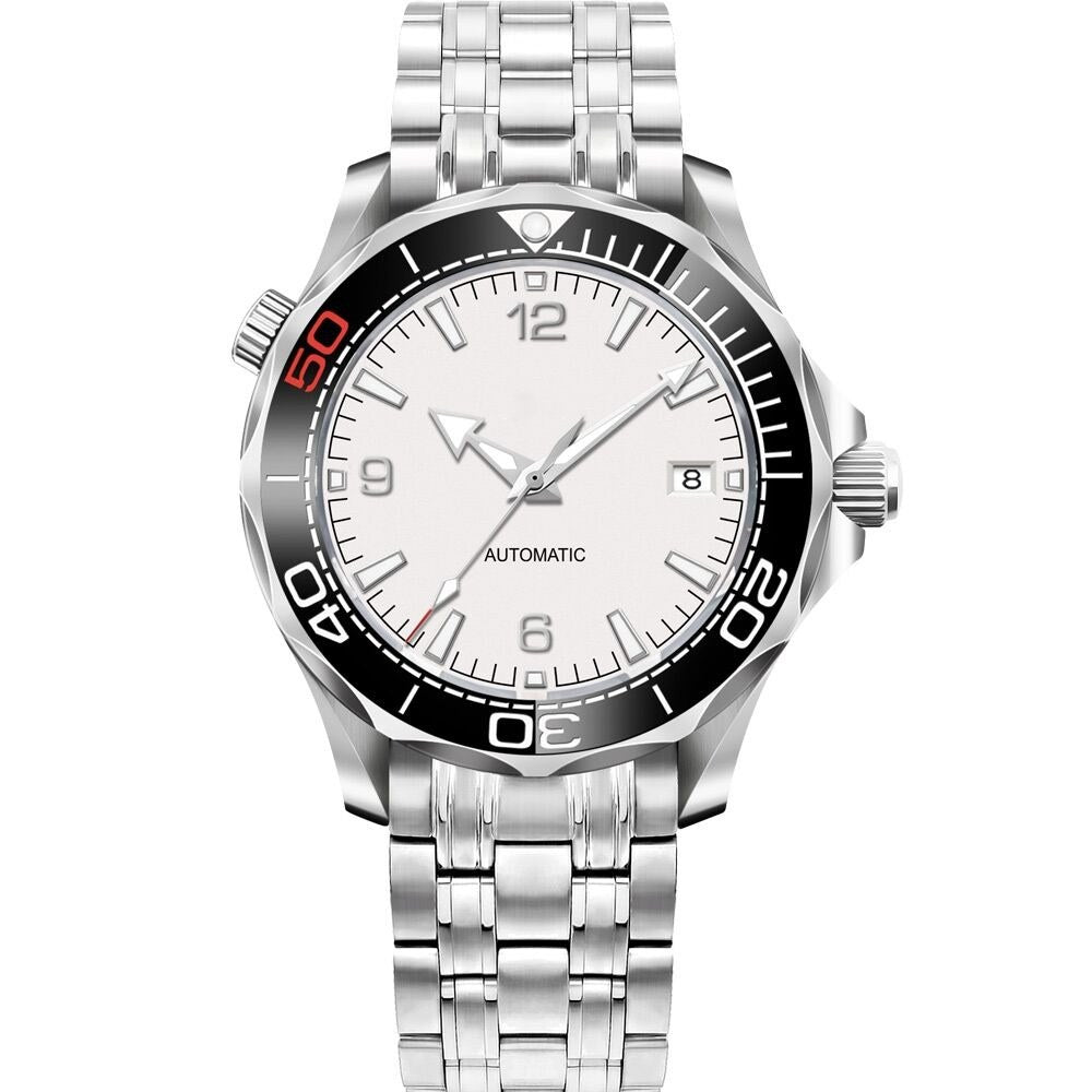 Corgeut 6008 Steel Steel Bracelet Automatic Watch