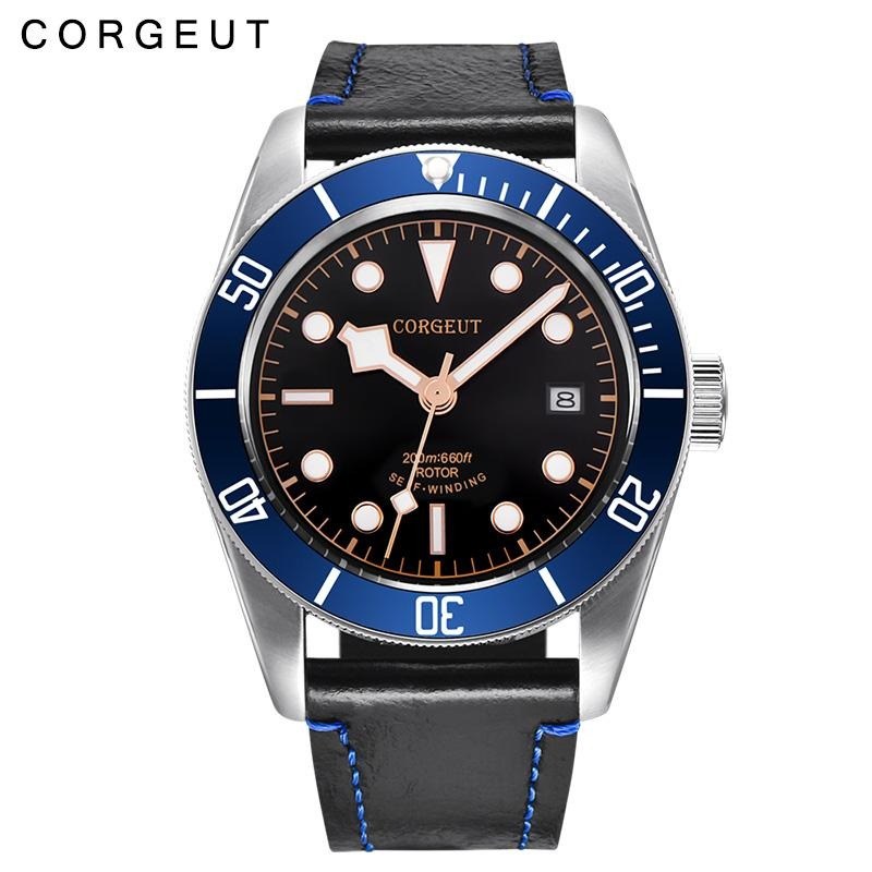 Corgeut 6009 Leather Automatic Watch