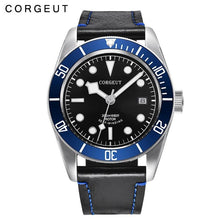 Corgeut 6009 Steel Leather Automatic Watch