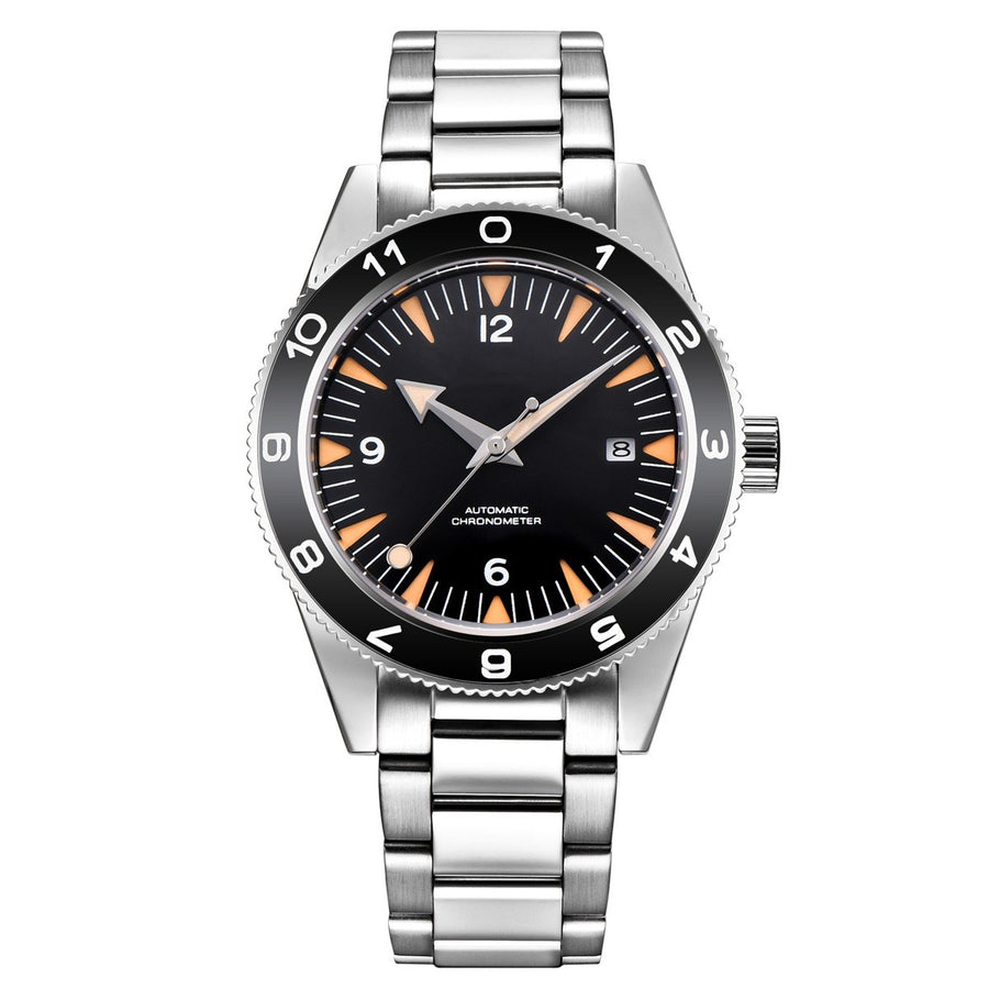 Corgeut 6013 Steel Black Bezel Steel Bracelet Automatic