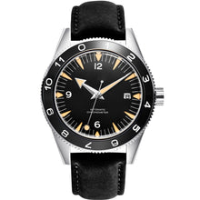 Corgeut 6013 Steel Black Bezel Leather Automatic