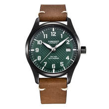 Corgeut 6015 Black PVD Leather Automatic Watch