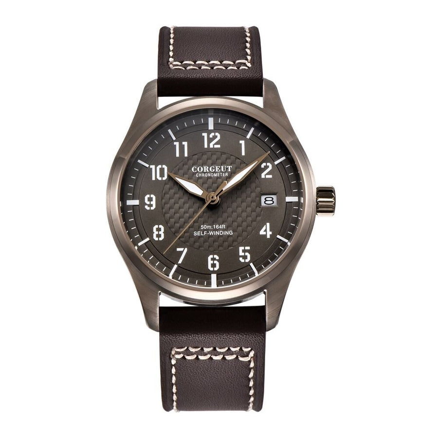 Corgeut 6015 Bronze Leather Automatic Watch