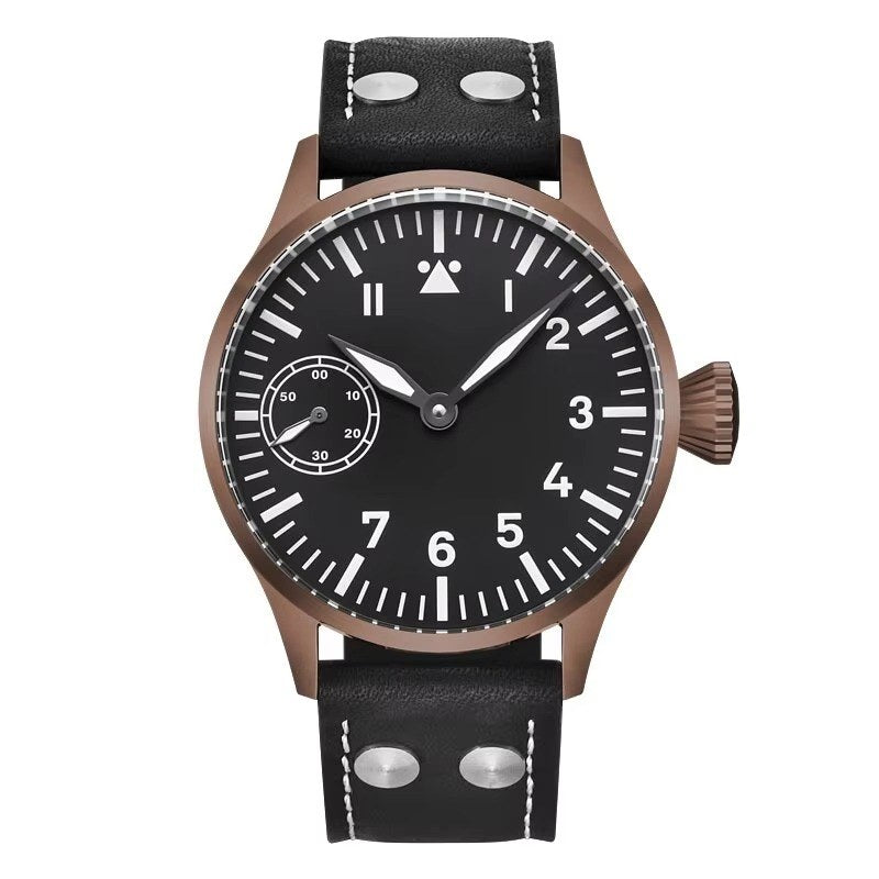 Corgeut 6025 Bronze Leather Hand-Wound Watch