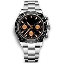Corgeut 9002 Steel Black Bezel Steel Bracelet Quartz Watch
