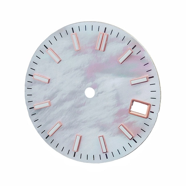 White pearlescent mother-of-pearl dial