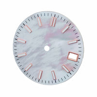 White pearlescent mother-of-pearl dial