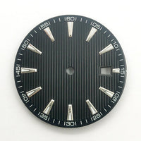 black & White_vertically_fluted_dress_watch_dial_with_applied_baton_hour_markers